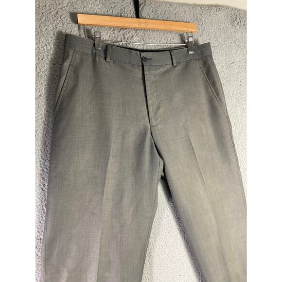 JF Ferrar Men's Modern Fit Dress Pants Gray Size 34x29 Flat Front - Picture 5 of 10